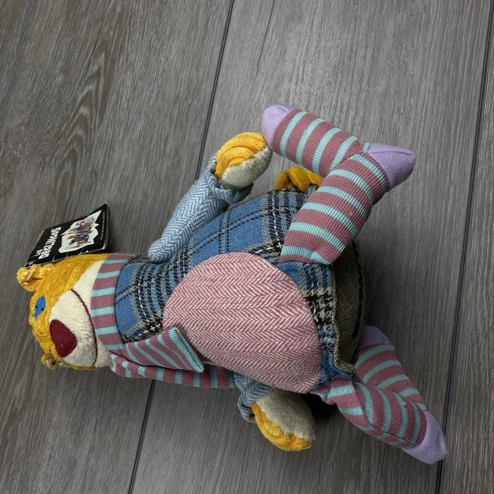 Les Deglingos Ronronos‎ The Cat Patchwork Stuffed Animal 10.5
